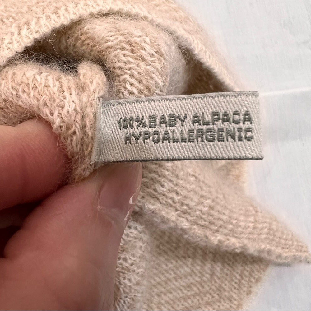 Alicia Adams Alpaca Cream and Tan Sweater - Picture 4 of 8